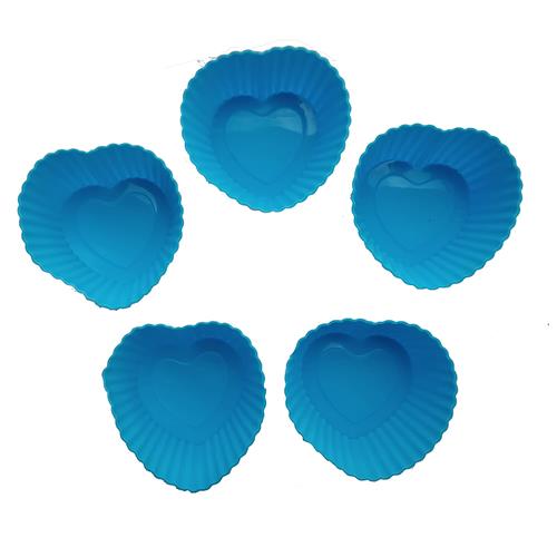 SILICON CUP CAKE HEART  6PCS